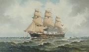 Henry J. Morgan HMS 'Penelope' china oil painting artist